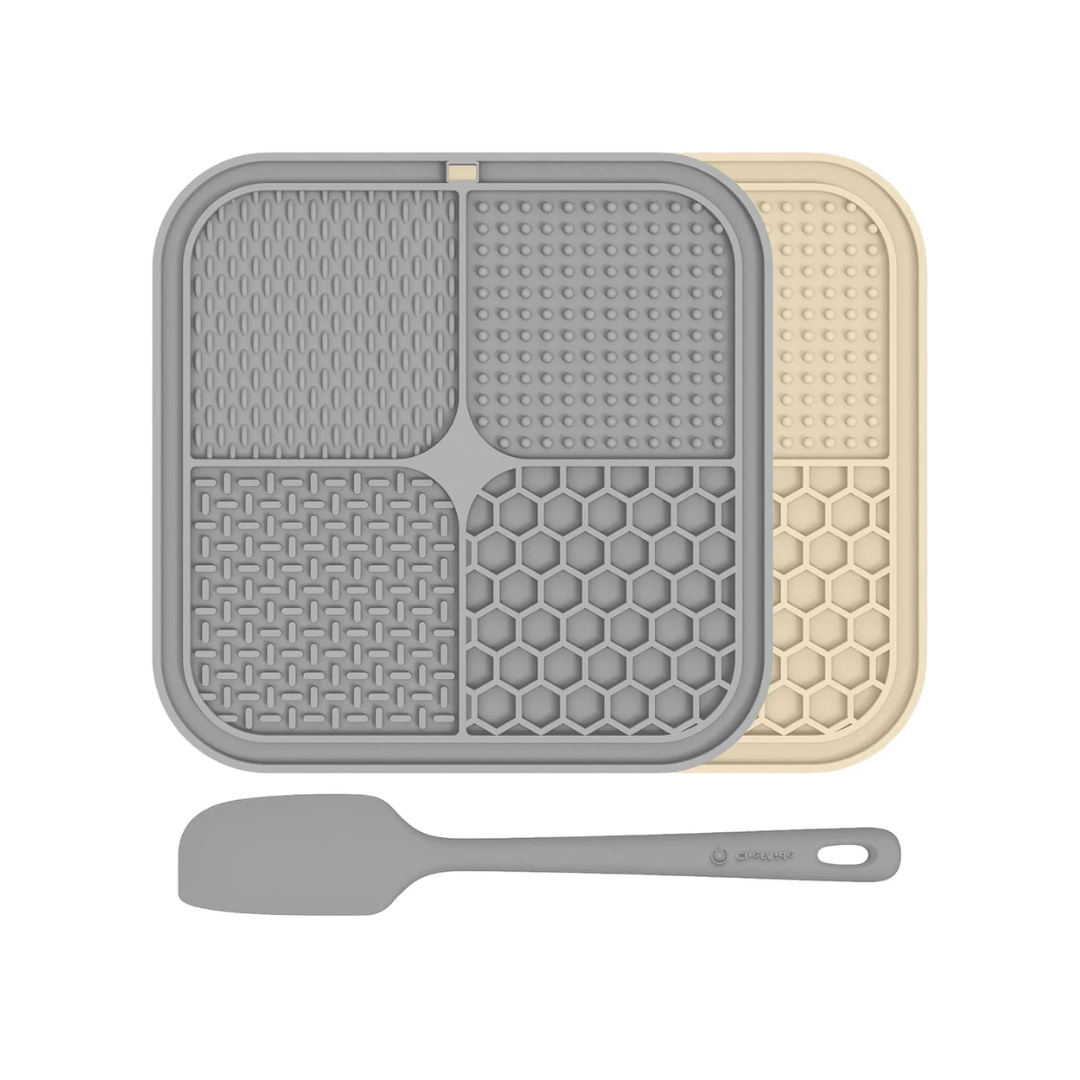 2‑Pack Lick Mats for Anxiety Relief & Slow Feeding