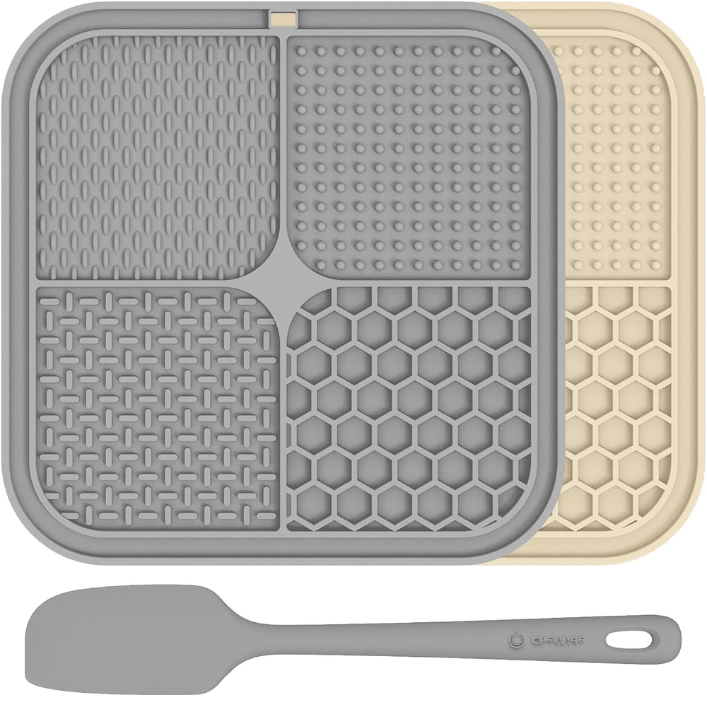 2‑Pack Lick Mats for Anxiety Relief & Slow Feeding