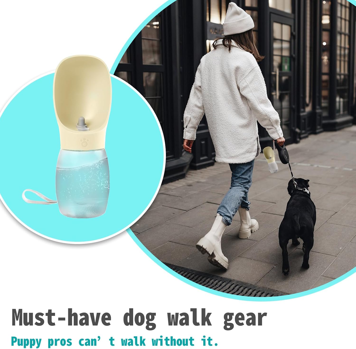 Dog Travel Water Bottle – Portable Leak‑Proof Dispenser (12oz)