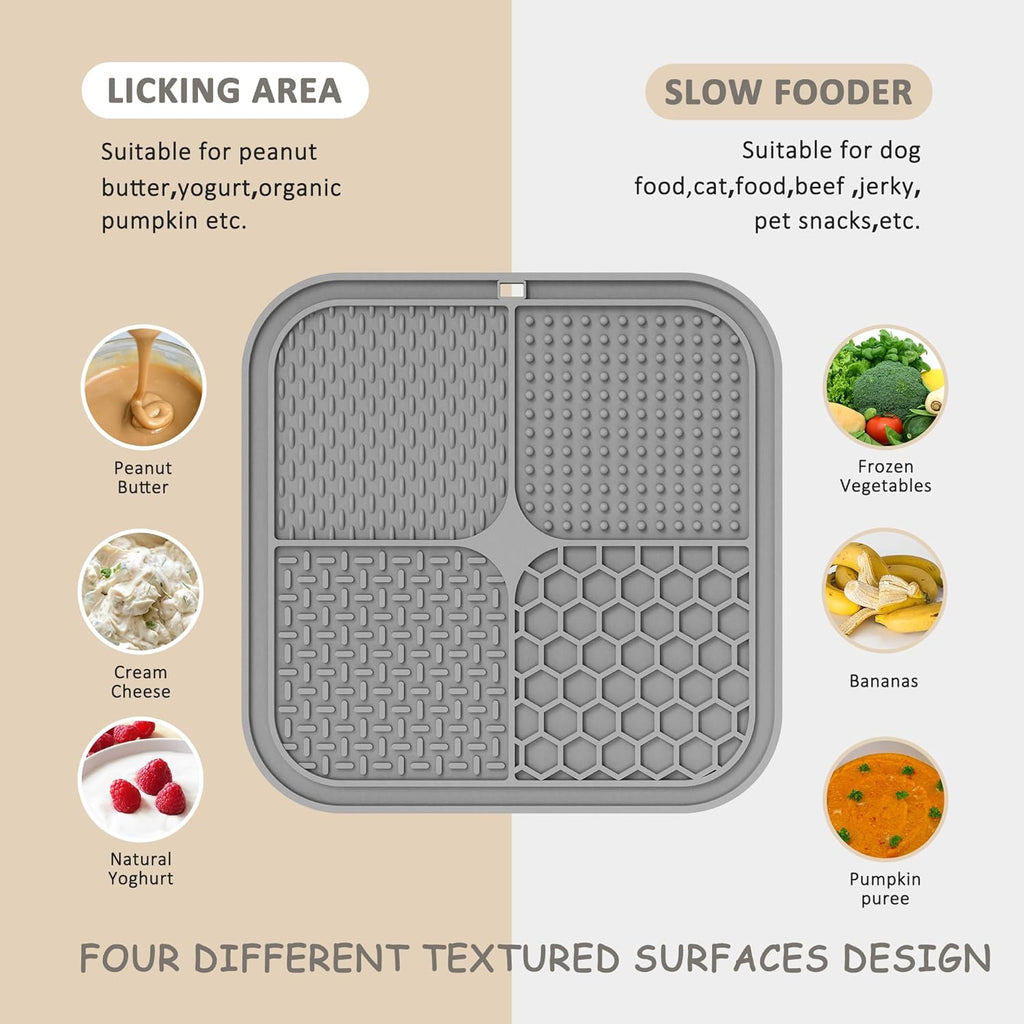 2‑Pack Lick Mats for Anxiety Relief & Slow Feeding