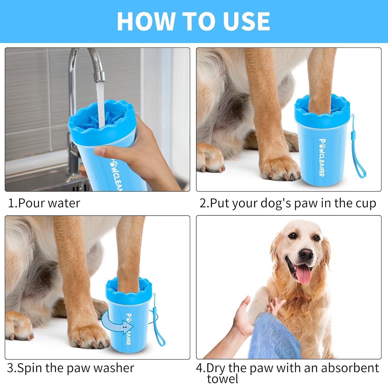 Dog Paw Cleaner Cup – Portable Paw Washer for Medium Dogs