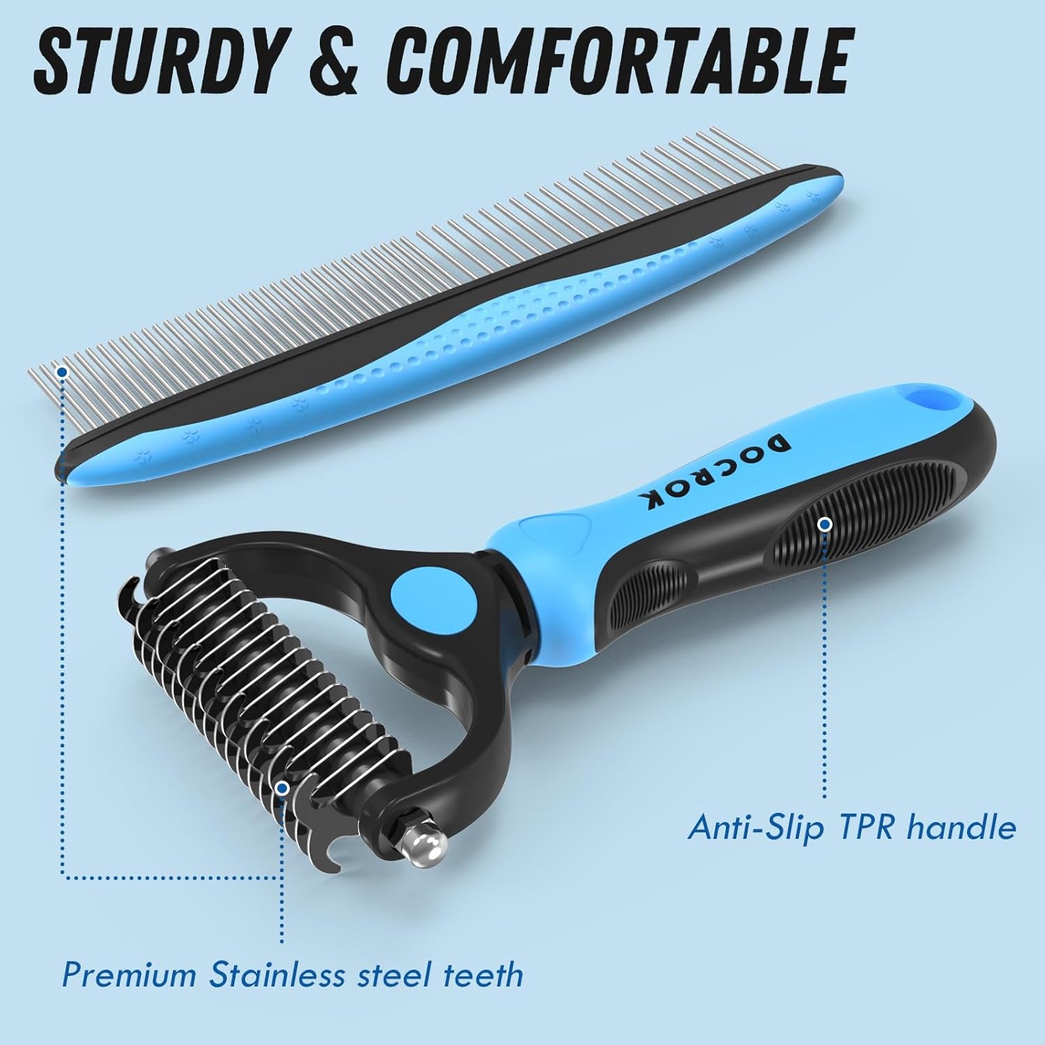Dog Grooming Brush & Comb Set