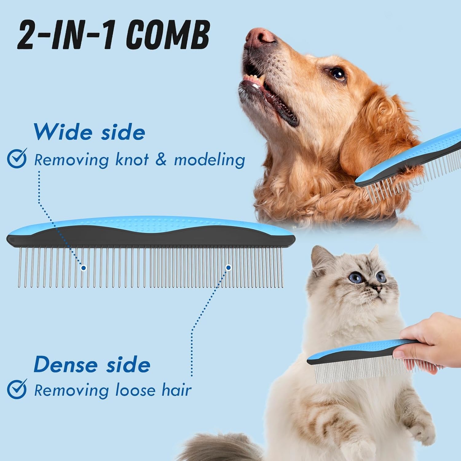 Dog Grooming Brush & Comb Set